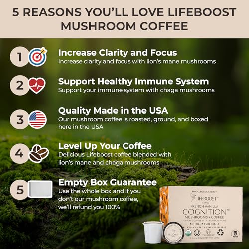 French Vanilla Cognition Mushroom K Cups (10 Count (Pack of 1))