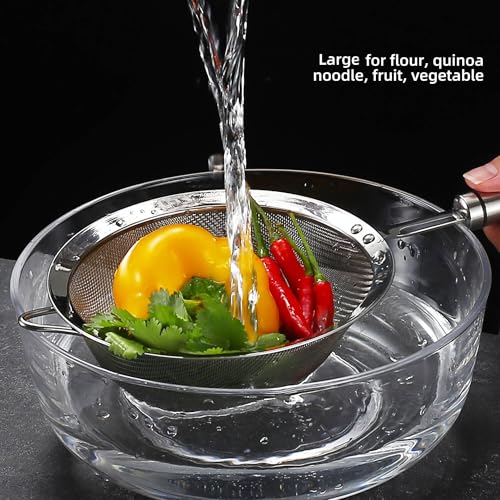 Stainless Steel Fine Mesh Strainers for Kitchen (4.73 inch)
