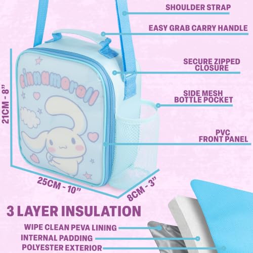 Cinnamoroll Girls Lunch Box 3Pc Set (Light Blue Cinnamoroll)