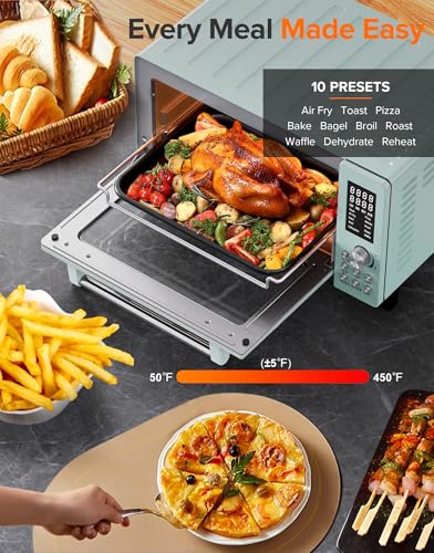 Bravo Pro Smart Air Fryer Toaster Oven Countertop Combo (Mint Green)