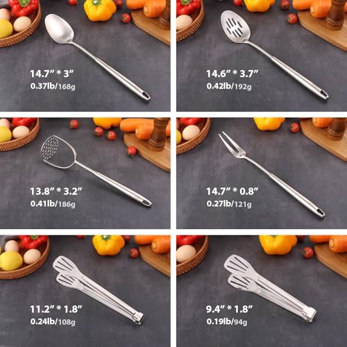 18 10 Stainless Steel Kitchen Utensils Set (12 Count)