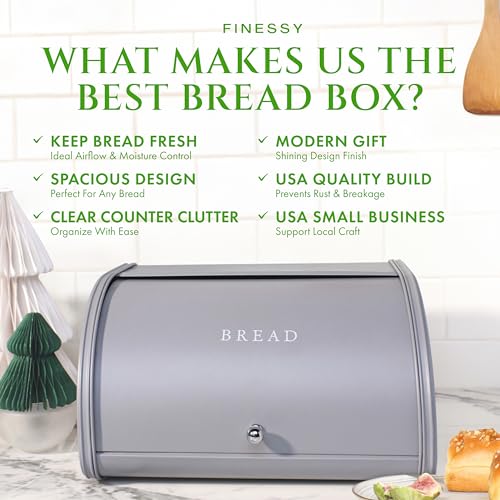 Metal Bread Box For Kitchen Countertop