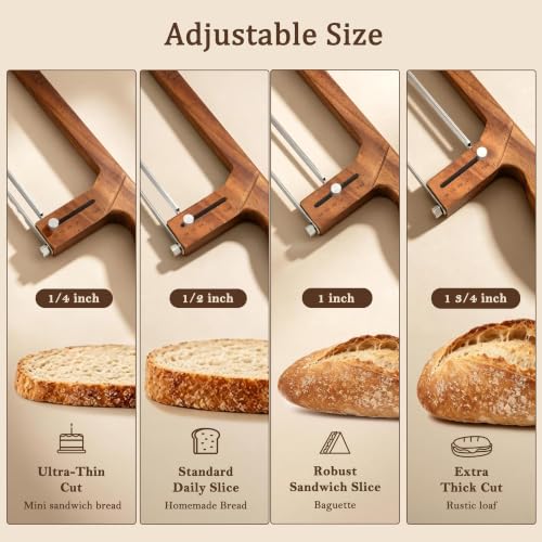 10 Inch Bread Slicer (Natural Wood Color)