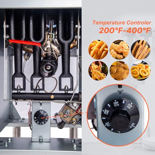 40 lb Commercial Propane Deep Fryer (Liquid Propane:34-46 lbs)