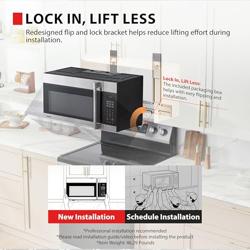 Over-the-Range Microwave Oven, 1.9 Cu.Ft, 1000W, Stainless Steel (Over the Range-1.9 Cu.Ft.)