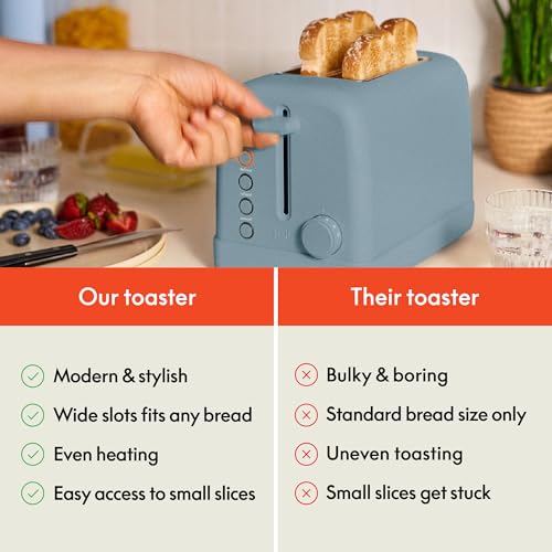 2 Slice Toaster with Extra Wide Slots and 6