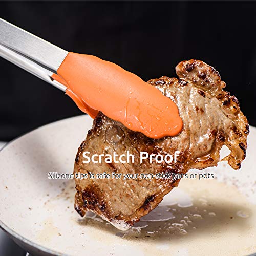 Kitchen Tongs for Cooking ((06) Orange)