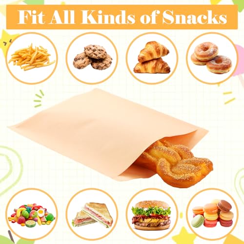 600 Pack Wax Paper Sandwich Bags 10x8 inch (Kraft-600PCS / 10x8 inch)