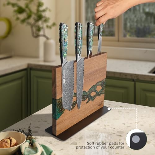 Magnetic Knife Block (Golden Green)