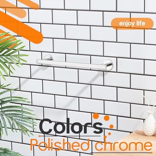 16 Inch Bathroom Towel Bar Bath Towel Rack Kitchen Towel Holder Towel Hanger Wall Mounted SUS304 Stainless Steel Polished Chrome AN4001CH (Polished Chrome / 16-Inch)
