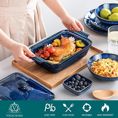 Starry Casserole Dish With Lid (Blue / 1.9 Quart)