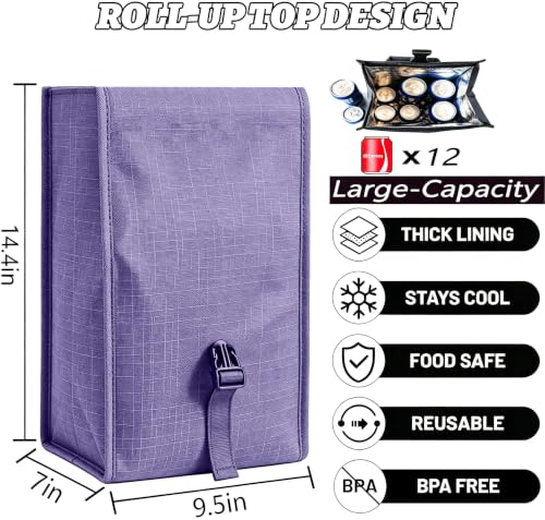Insulated Foldable Lunch Bag (Denim Blue(Hard Fabric))