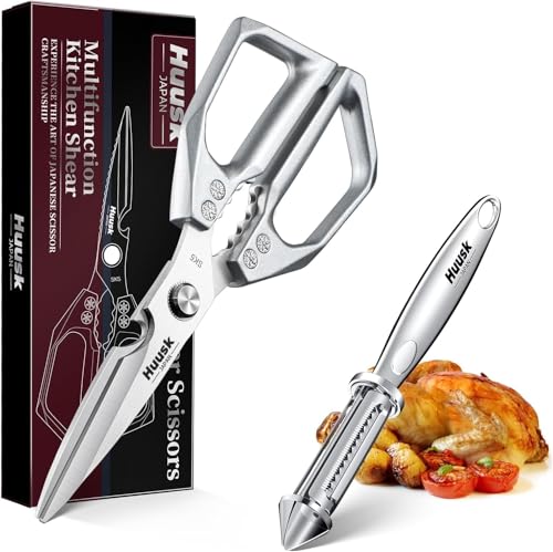 Kitchen Scissors and Vegetable Peelers Set (Light Silver)