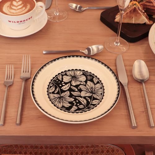 Silverware Set Matte Silver Hexagon Handle 20 Piece Service for 4 (Matte Silver / 20 Pcs)
