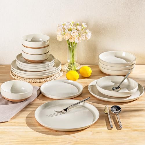 Dinnerware Sets for 6 (Light Beige / Service For 6(24Pcs))