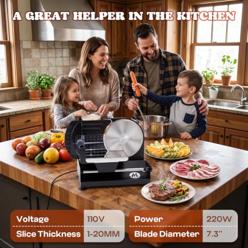 Electric Meat Slicer Deli Slicer 220W (220W)