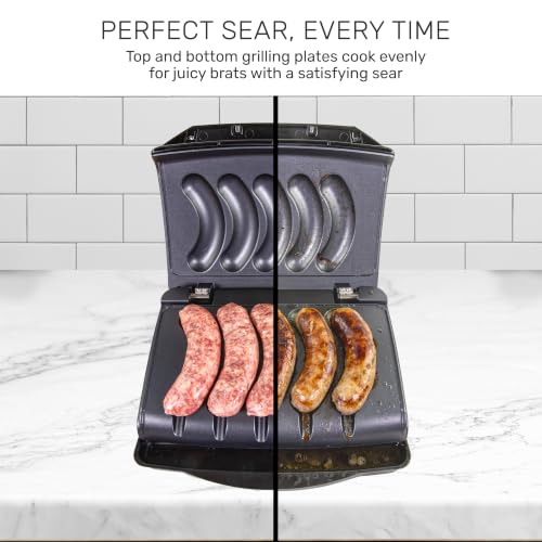 Homecraft Electric Sausage & Brat Grill with Oil Drip Tray (Stainless Steel Original)