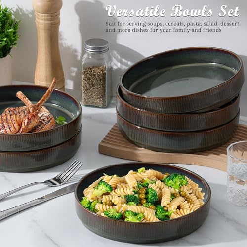 Pasta Bowls Set of 6 (Blackish Green)