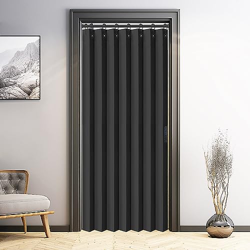 Closet Door Curtain Room Divider Drapes (Black / 39"W x 78"L (Pack of 1))