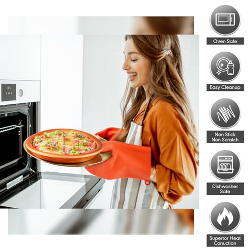 8 Pieces Gold Pizza Pans 8 Inch Bakeware (8 Count)