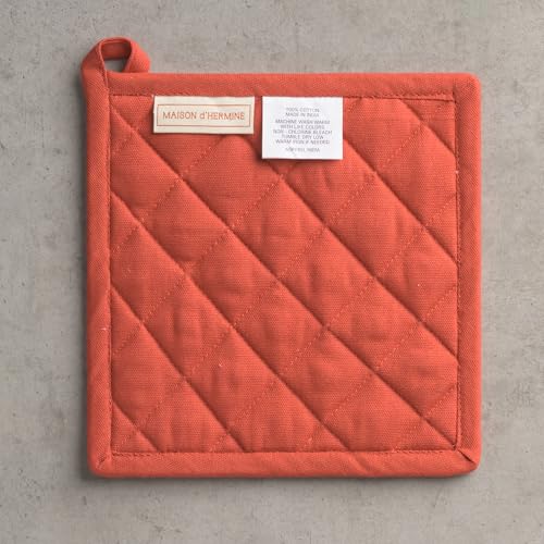 Pot Holders 100% Cotton Potholders (023 - Kashmir Paisley / 8" x 8" (Pot Holder Pack of 1))