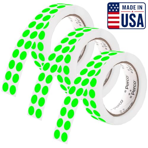 Neon Green Perforated Round Circle Dot Sticker 1 (Green - Neon / 0.5 Inch)