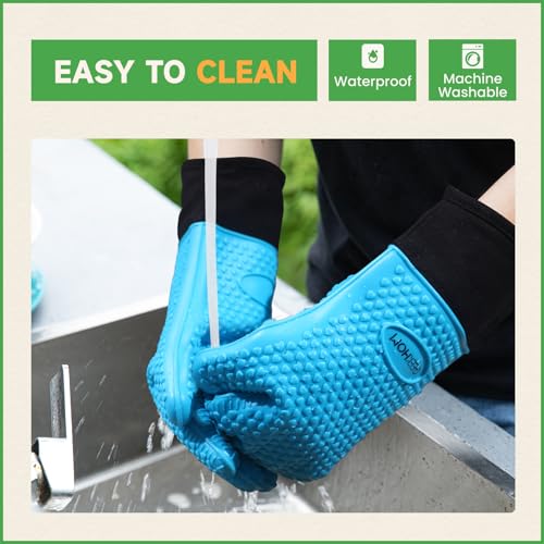 BBQ Gloves Heat Resistant Oven Mitts (2 Count)