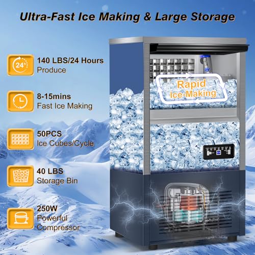 Commercial Ice Maker Machine (140Lbs/24H)