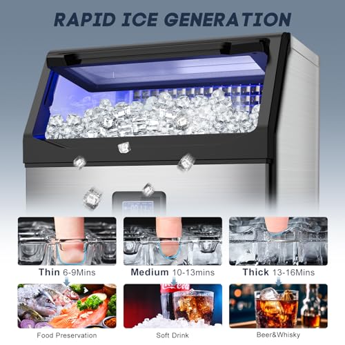 Commercial Ice Maker Machine 250LBS (Stainless Steel)