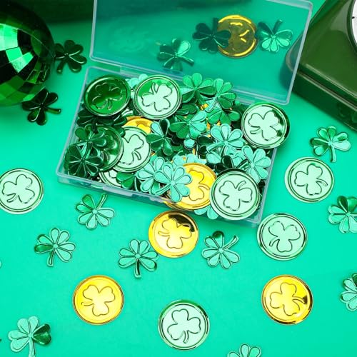St. Patrick's Day Shamrock Confetti Table Centerpiece Decoration