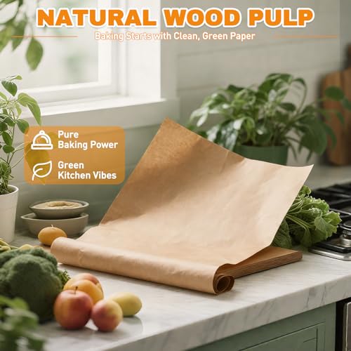 100 PCS Parchment Paper Baking Sheets (Unbleached / 9" x 13" -100 Pack)