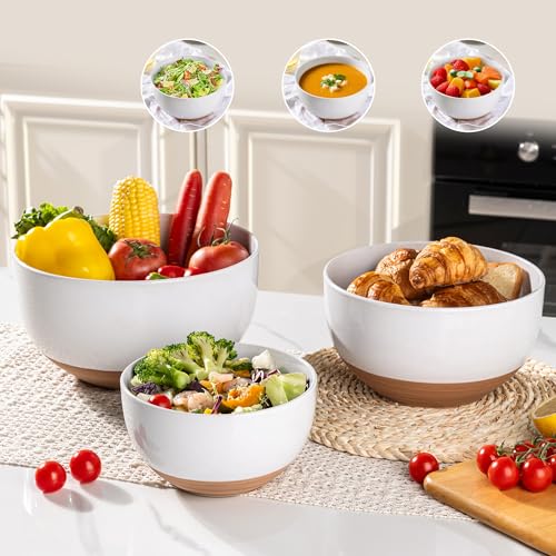 Ceramic Mixing Bowls (3PCS / White)
