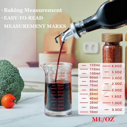 Ackers 4 Oz Glass Measuring Cup (Red)