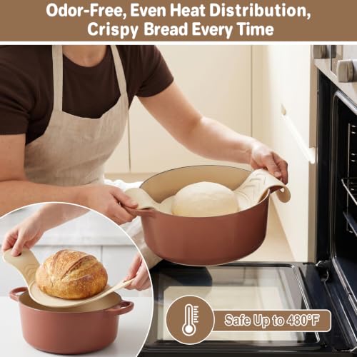 Silicone Bread Sling for Dutch Oven (Khaki 2pcs)