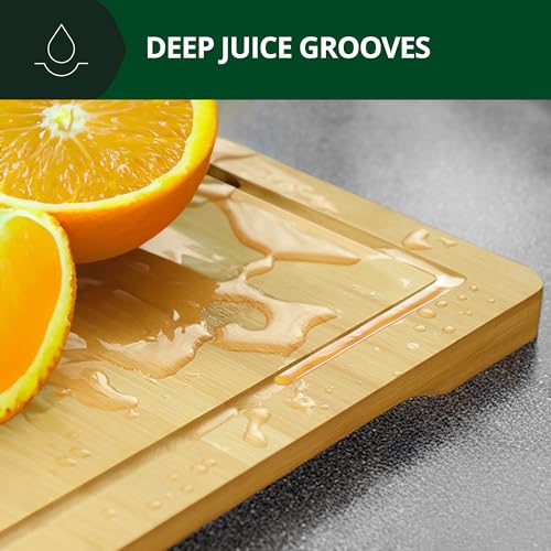 Wooden Cutting Boards for Kitchen Meal Prep & Serving (5-Piece / Natural)