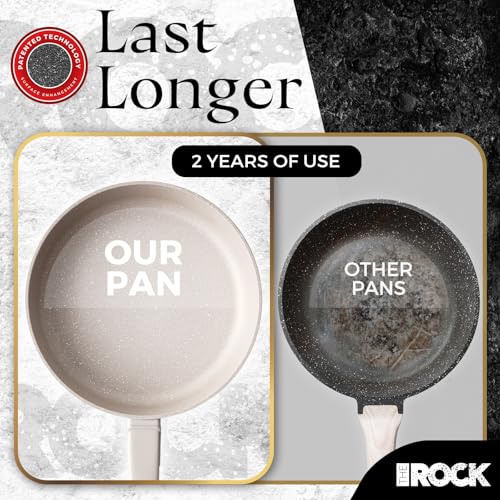 SOHO 8 Inch Non Stick Frying Pan with Lid (Cream / 8 Inch)
