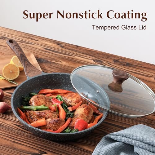 Nonstick Frying Pan Skillet with Lid