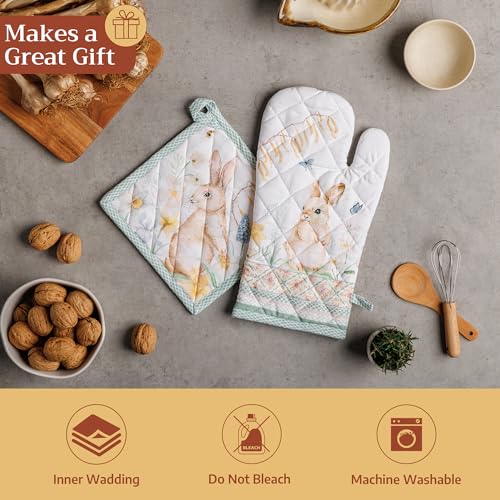 Pot Holders 100% Cotton Potholders (076 - Easter Dew / 8" x 8" (Pot Holder Pack of 1))