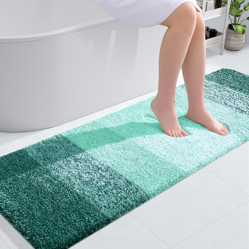 Bathroom Runner Rug 59x20 (59" X 20" / Blackish Green)