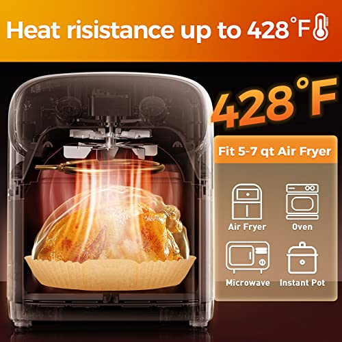 100PCS 6.5IN Square Air Fryer Paper Liners Disposable for 3 (6.5 inch Square)