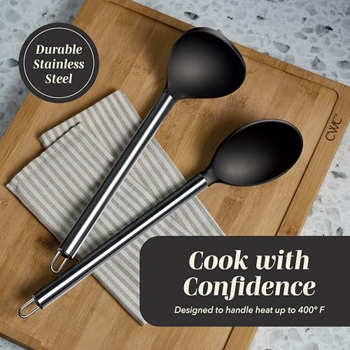 Silicone Cooking Utensils (Black / 10 Pieces)