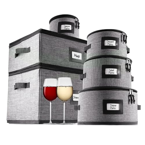 Fine China Storage Containers Hard Shell 6 Piece Set