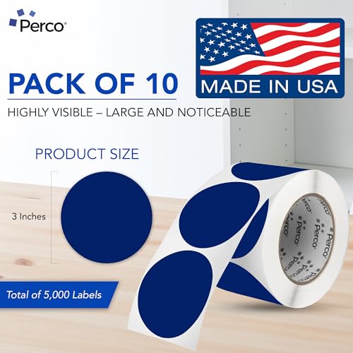 Dark Blue Perforated Round Circle Dot Sticker 3 (Blue - Dark / 3 Inch)