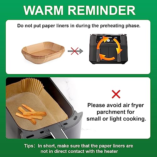 125Pcs Large Air Fryer Liners Disposable for Chefman 8Qt Family Air Fryer (125 Count)