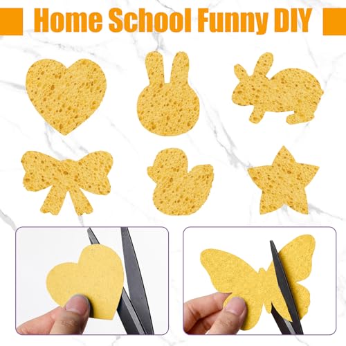 48 Pcs Sponges Bulk Sponges Kitchen Compressed Sponge (Yellow)