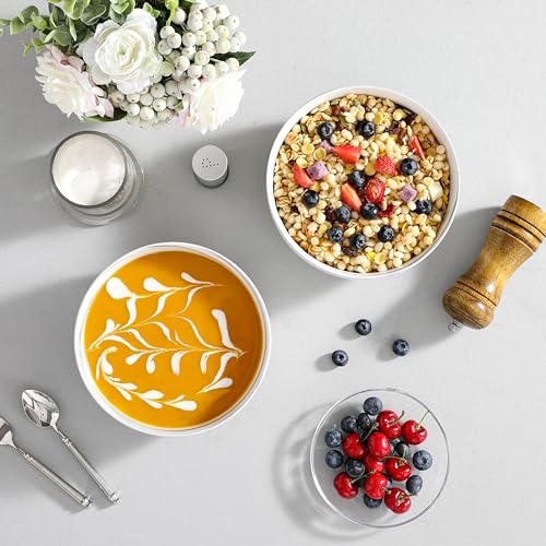 Salad Soup Bowls Set of 2 (Marble Grey / 44 OZ (Set of 2))