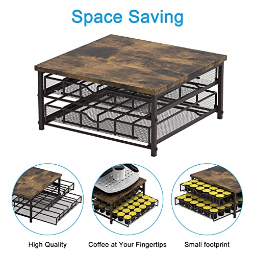 Coffee Pod Holder for Counter (Brown)