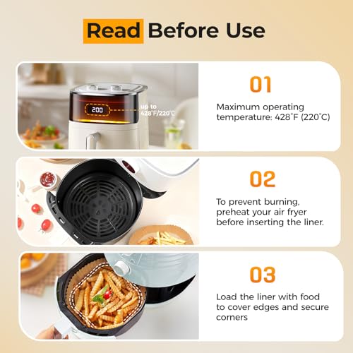 125PCS 9inch Round Air Fryer Liners Disposable for 10 (125 Count)