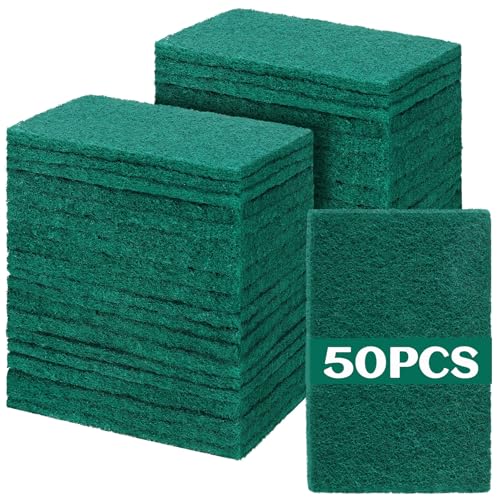 50 Pcs Heavy Duty Scouring Pads Bulk for Kitchen Dish