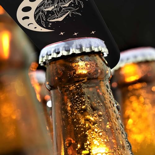 Wild Mushrooms Stainless Steel Bottle Opener Abstract Mystical Cosmic Moon Phases and Rituals Star Flat Beer Bottle Opener Keychain for Home Kitchen Bar Restaurant Party Birthday Gift (Wild Mushrooms)